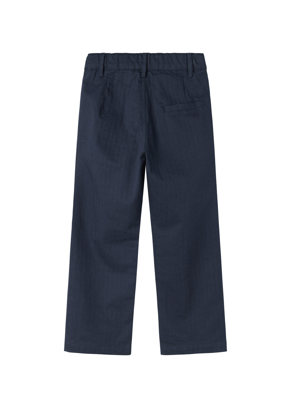 Mørkeblå festbukser med knaplukning og lommer til børn