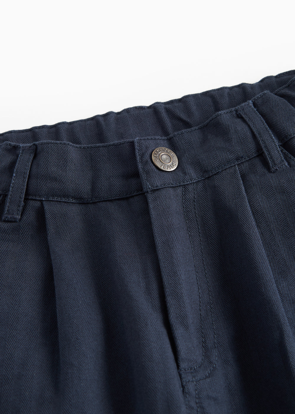 Mørkeblå festbukser med knaplukning og lommer til børn