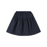 Mørkeblåt nederdel med elastisk talje og let struktur til børn