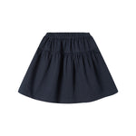 Mørkeblåt nederdel med elastisk talje og let struktur til børn