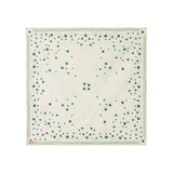 Beige tørklæde med grønt kløverprint