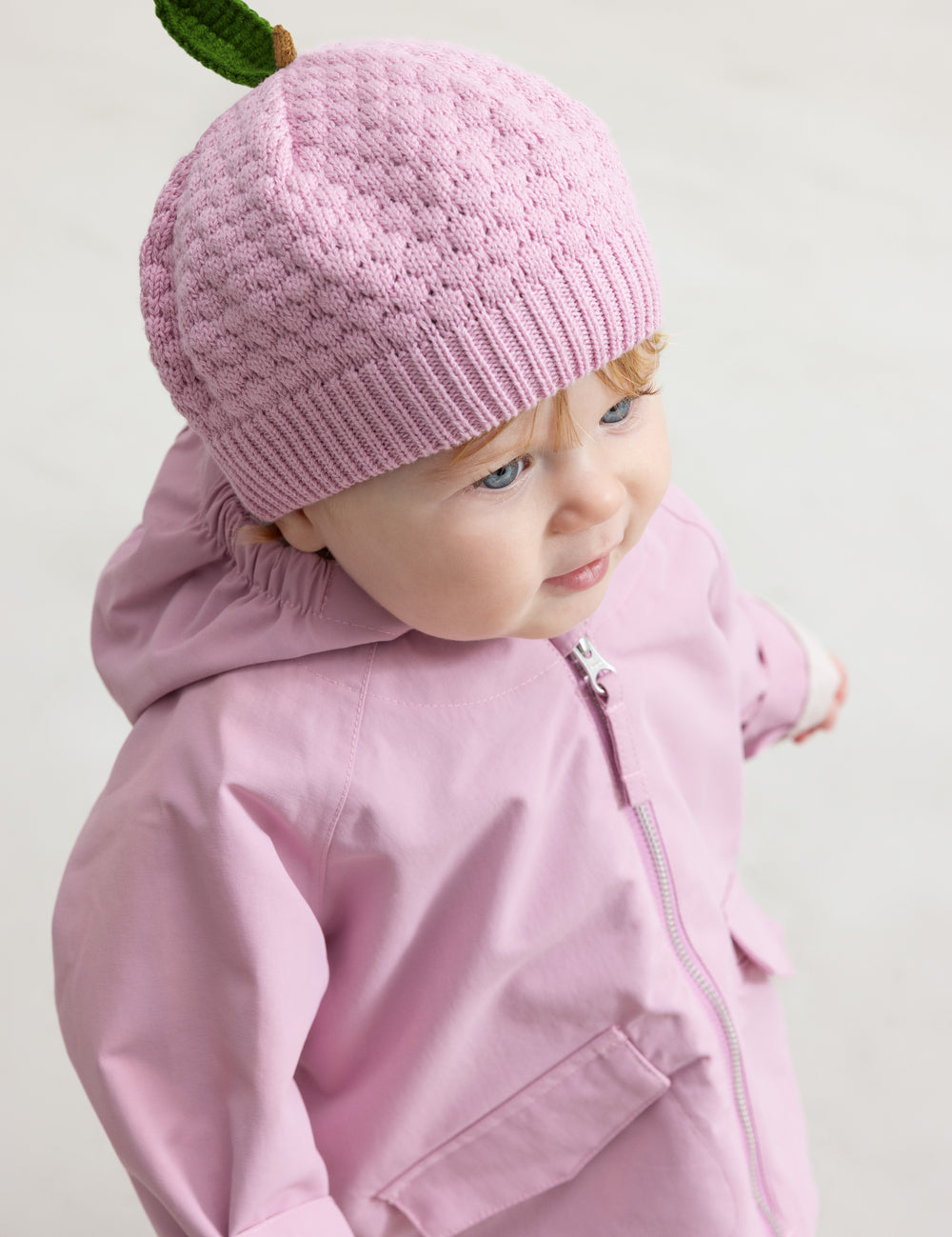 Baby yellow transition jacket and yellow knitted hat