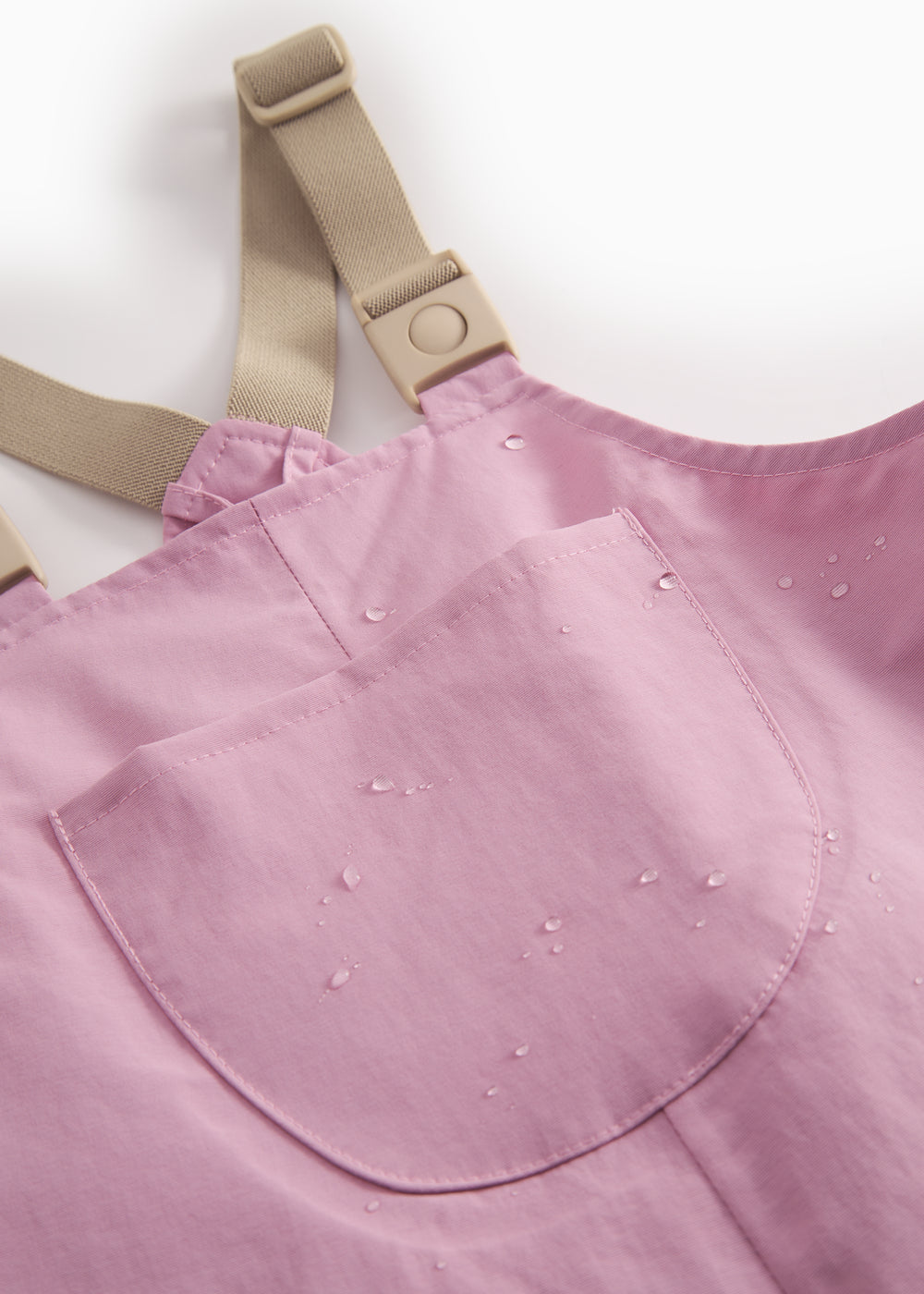 Red overalls with with and footers for baby