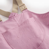 Red overalls with with and footers for baby