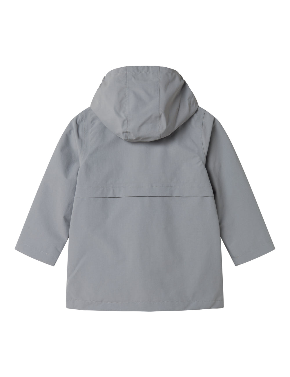 Grå overgangsjakke med hætte og lommer til børn