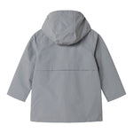 Grå overgangsjakke med hætte og lommer til børn