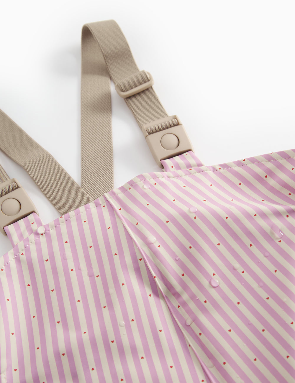 Red striped rainbow pants with pockets and cuffs for children