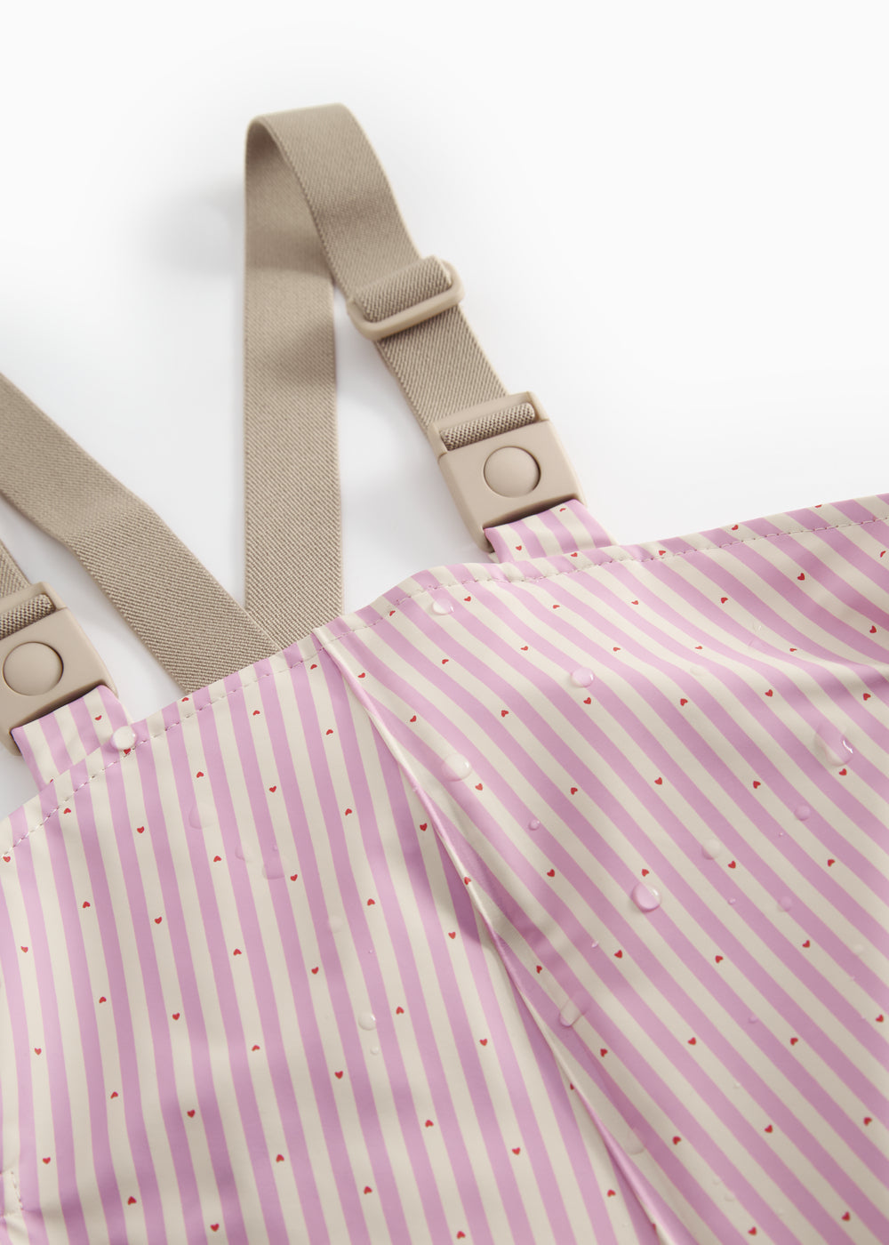 Red striped rainbow pants with pockets and cuffs for children