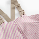 Red striped rainbow pants with pockets and cuffs for children