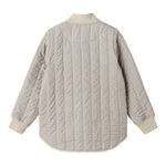 Mørkebrun stribet termo jakke til børn