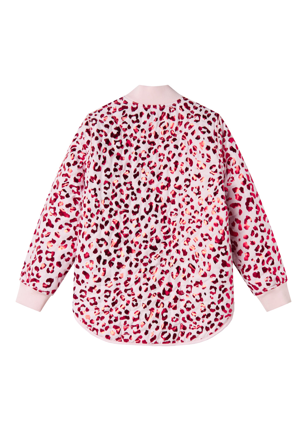 Lyserød termo jakke med leopardprint til børn