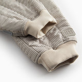 Brown striped thermal pants for baby