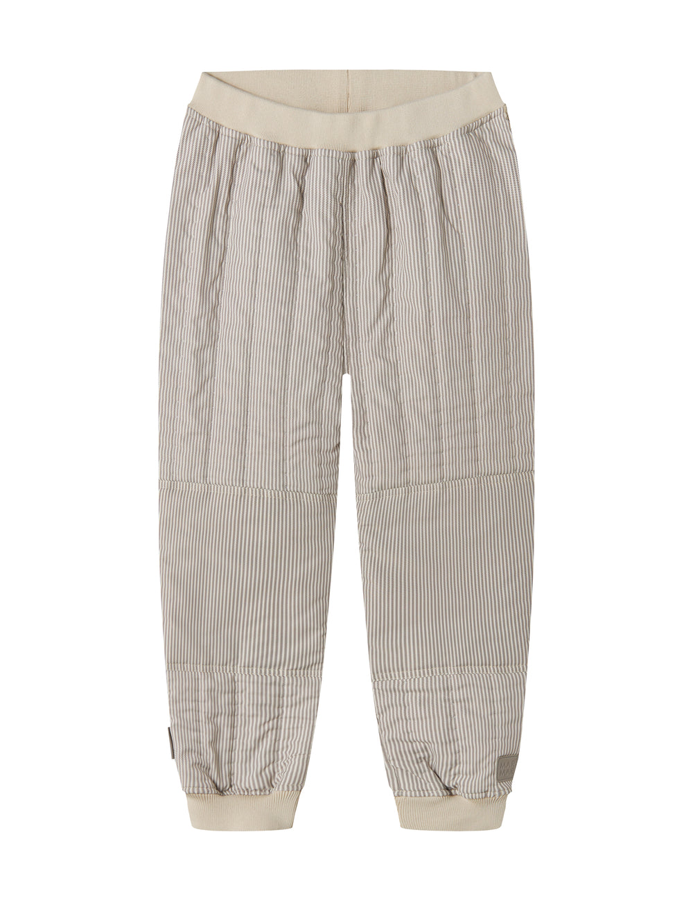 Brown striped thermal pants for baby