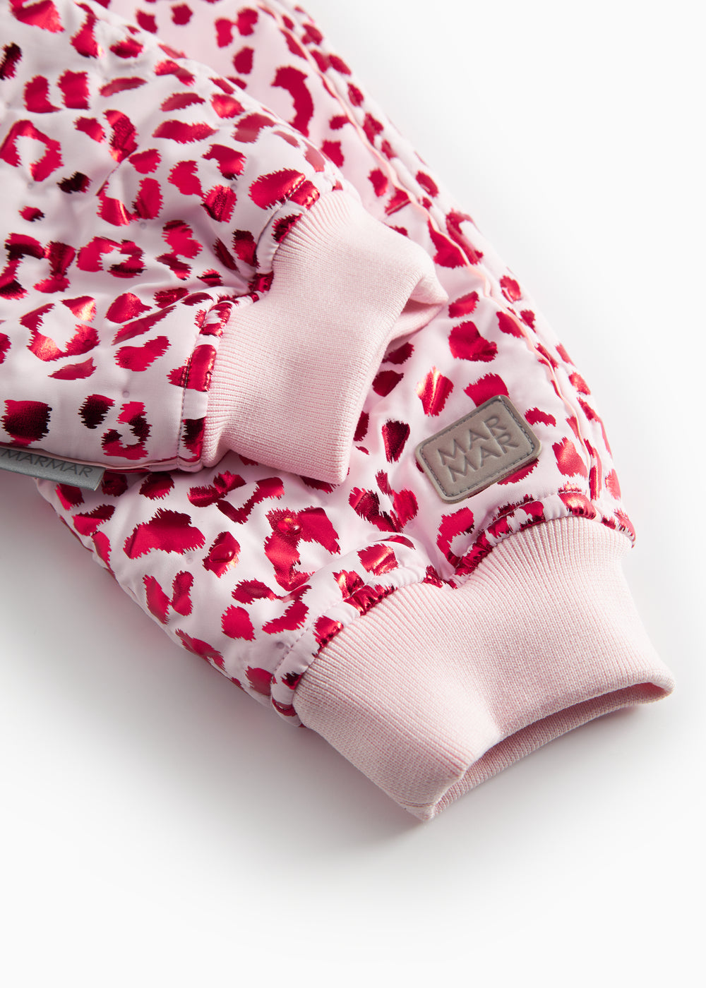 Red thermal pants with leopard print for children