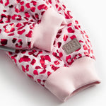 Red thermal pants with leopard print for children