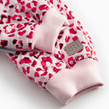 Red thermal pants with leopard print for children