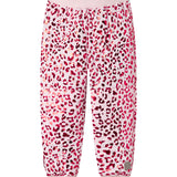 Red thermal pants with leopard print for children