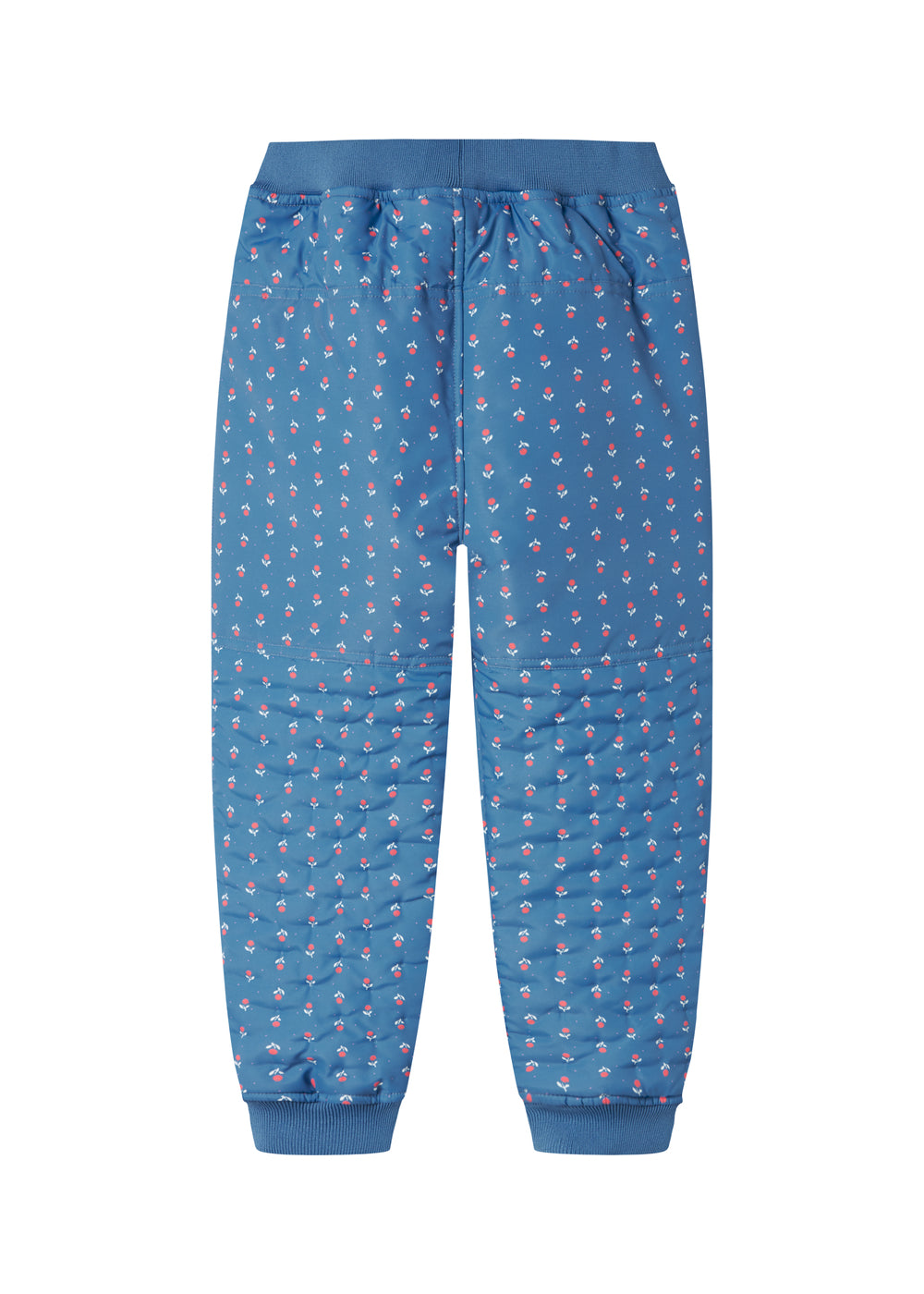 Blå termobukser med blomster print til børn