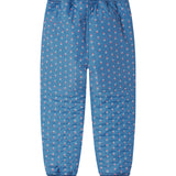 Blå termobukser med blomster print til børn