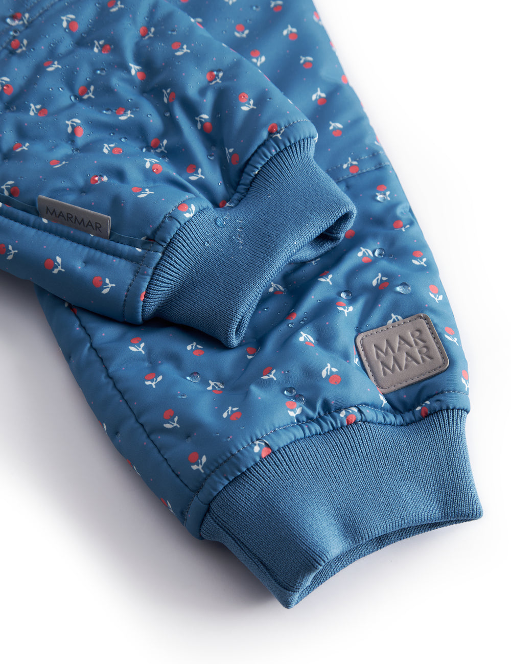 Blue thermal pants with floral print for children