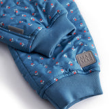 Blue thermal pants with floral print for children