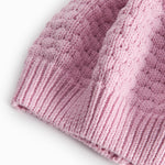 Lyserød strikket babyhue