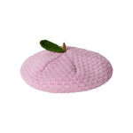 Red knitted baby hat