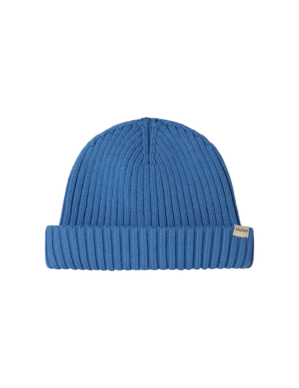 Blue ribbed hat for children