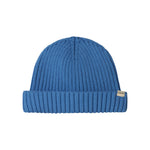 Blue ribbed hat for children