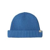 Blue ribbed hat for children