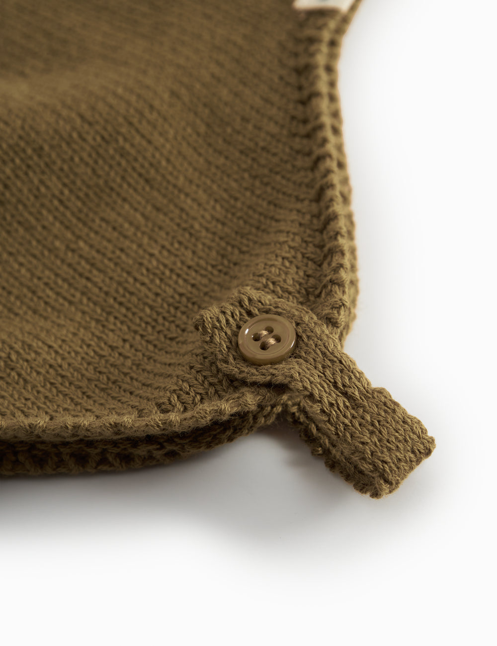 Brown knitted baby hat