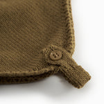 Brown knitted baby hat