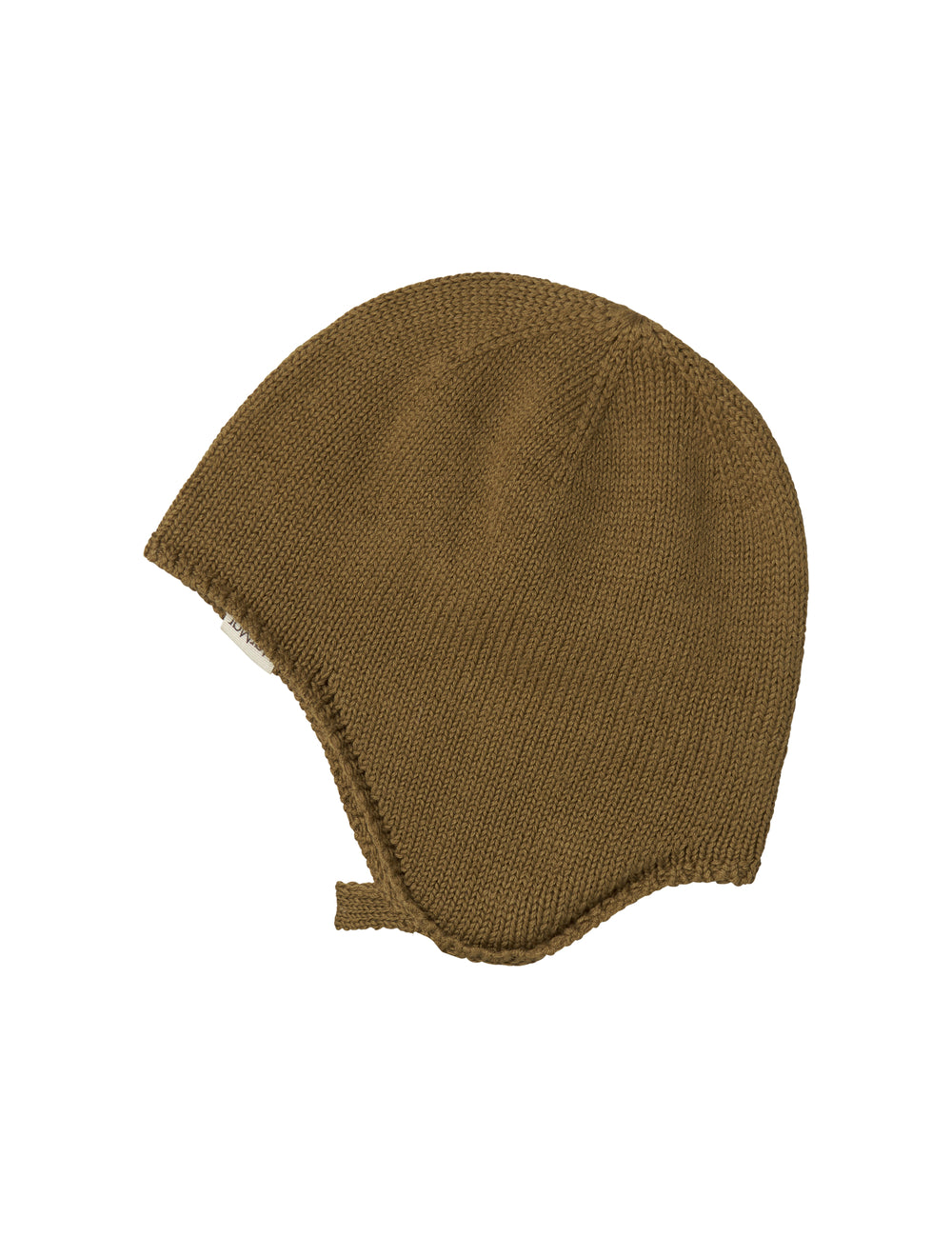 Brown knitted baby hat