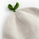 Striped hat for baby with small detail