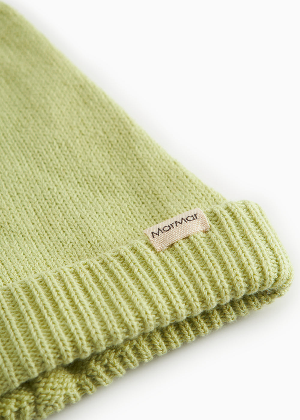 Green striped baby hat