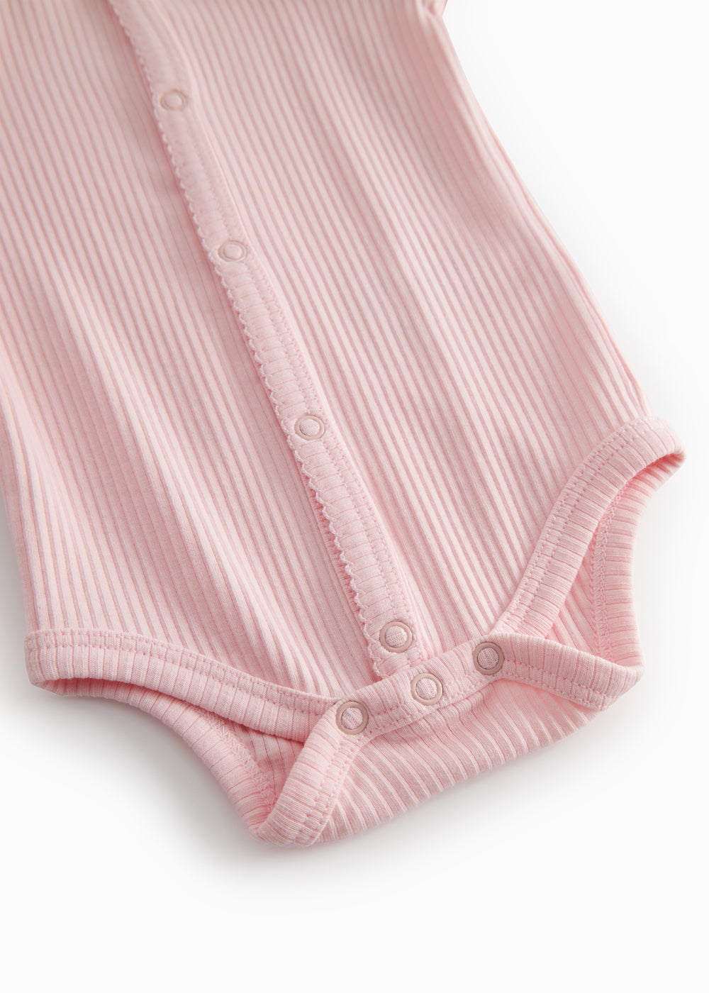 Red ribbed modal leggings for children.