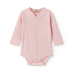 Red ribbed modal leggings for children.