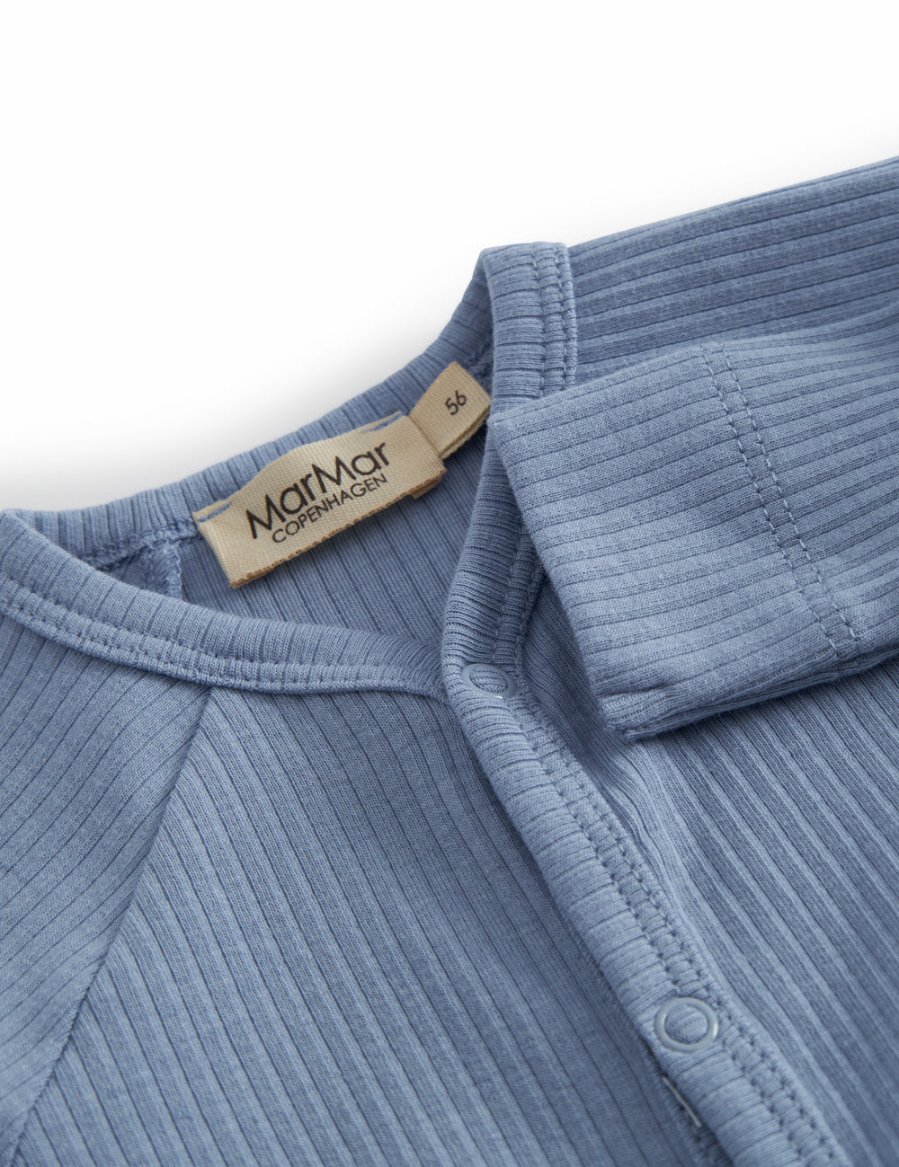 Lyseblå babybukser in ribbed modal.