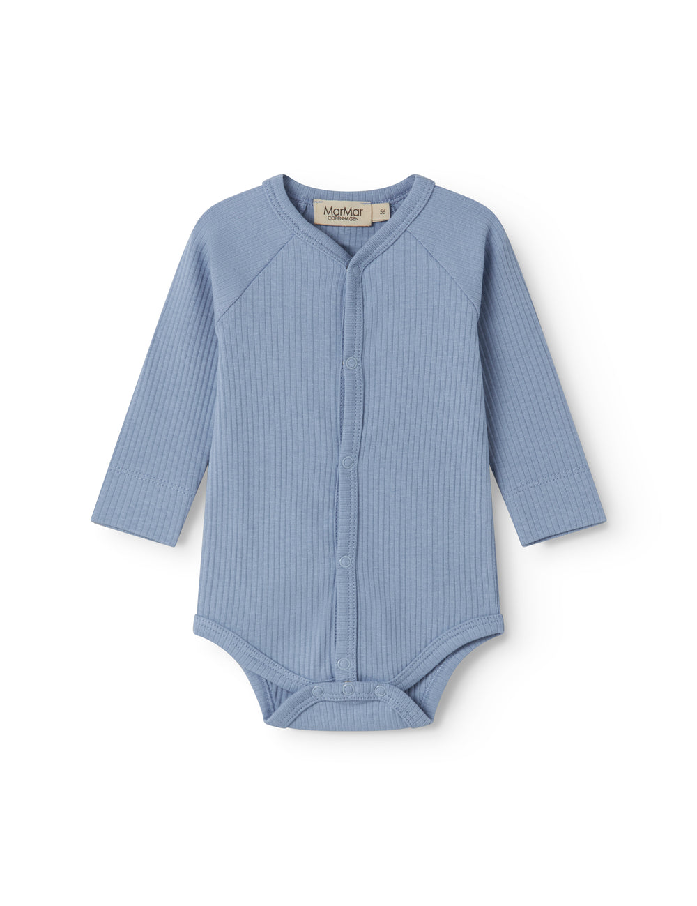 Lyseblå babybukser in ribbed modal.