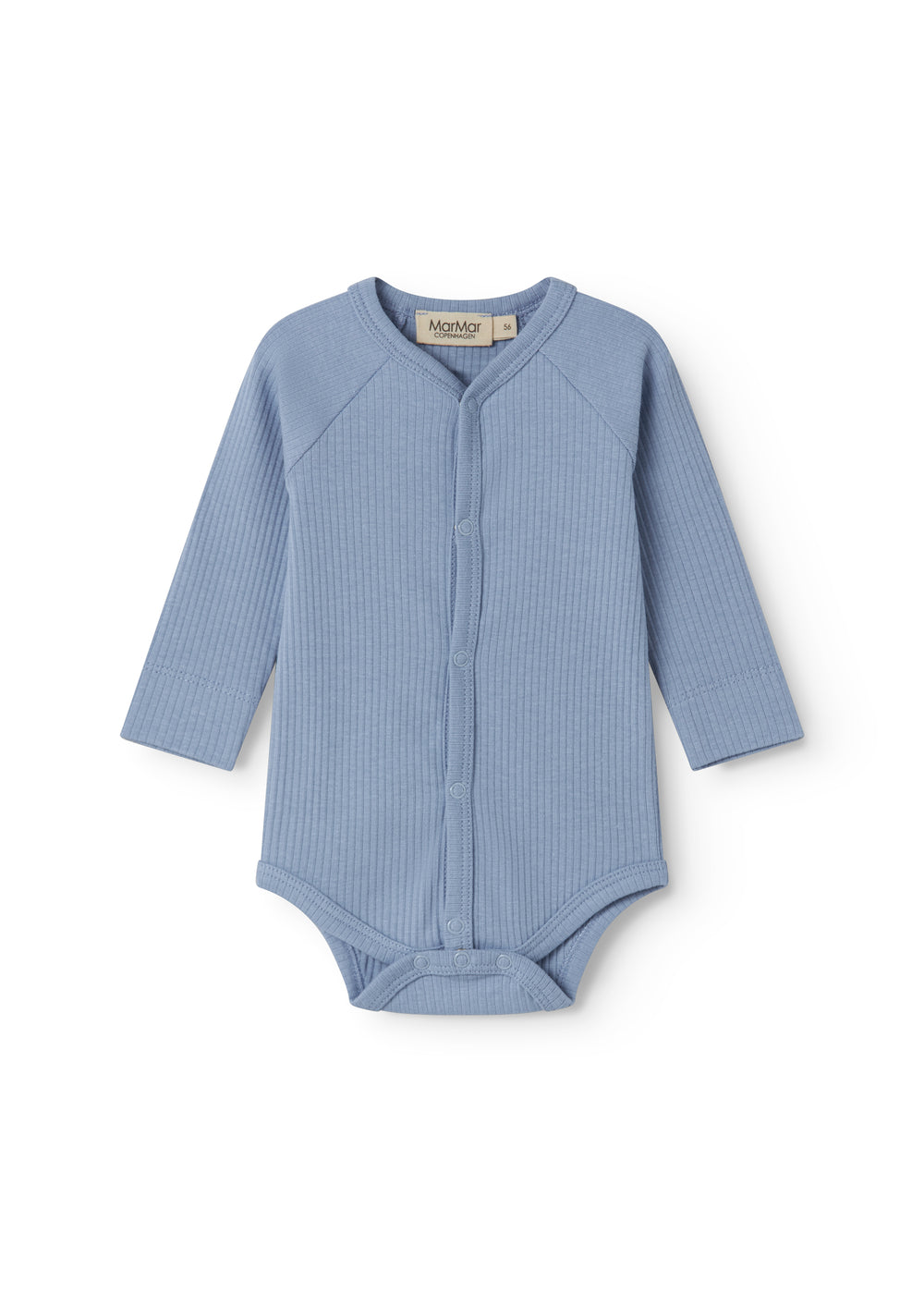 Lyseblå babybukser in ribbed modal.