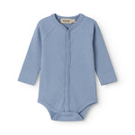 Lyseblå babybukser in ribbed modal.