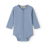 Lyseblå babybukser in ribbed modal.