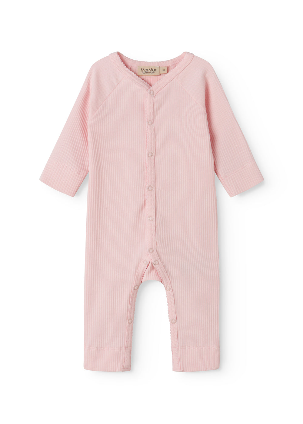 Red long-sleeved baby outfit with buttons