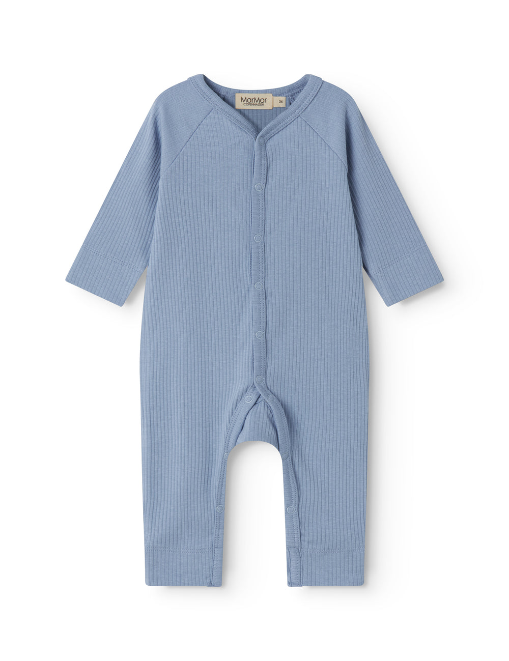 Light blue long-sleeved baby outfit with buttons