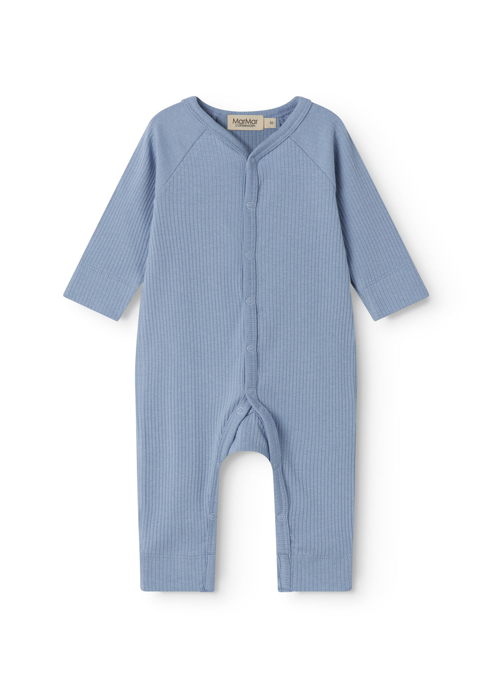 Light blue long-sleeved baby outfit with buttons