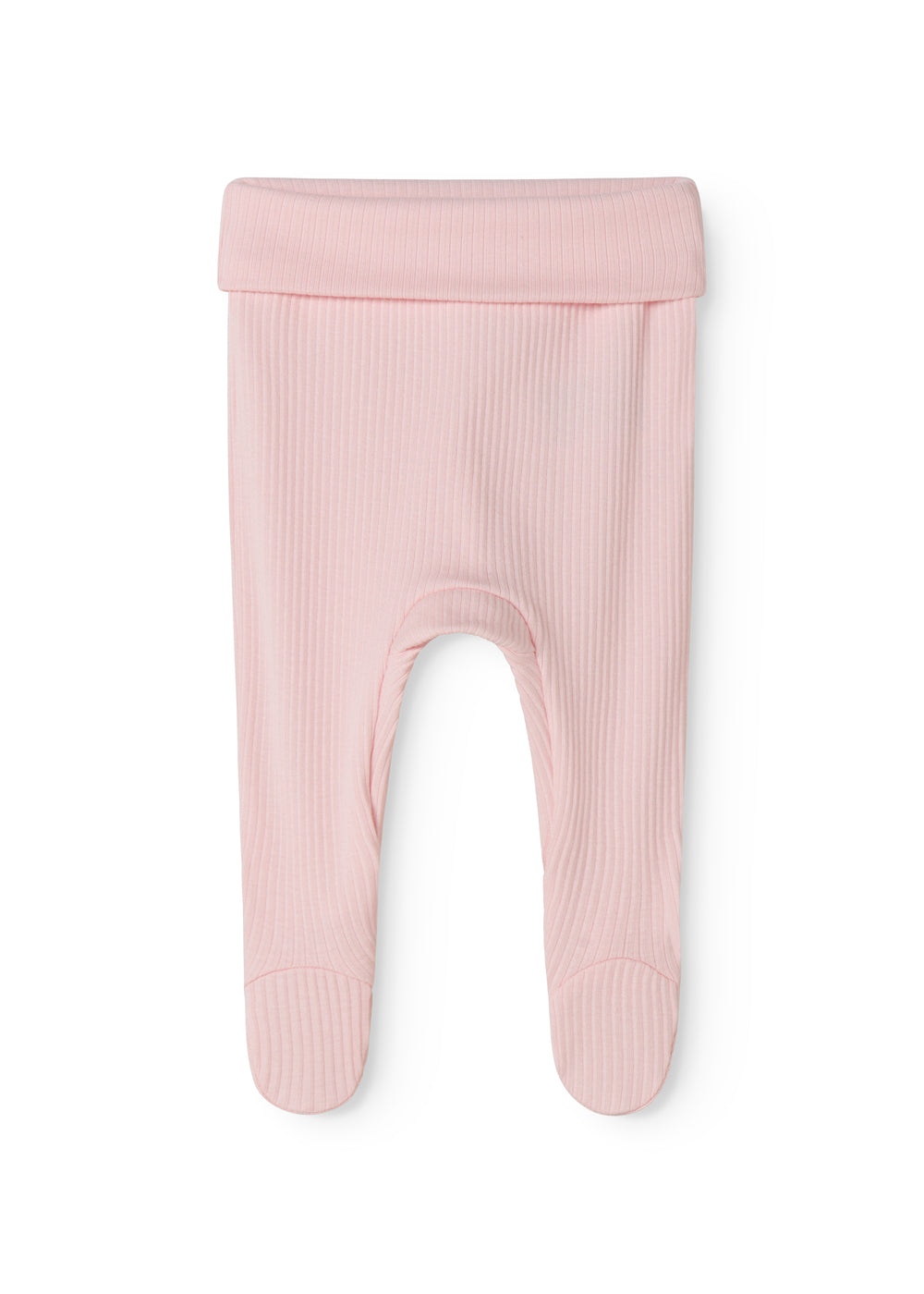 Red baby pants with feet for newborns.