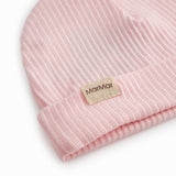  Lyserød modal hue med kant til nyfødt