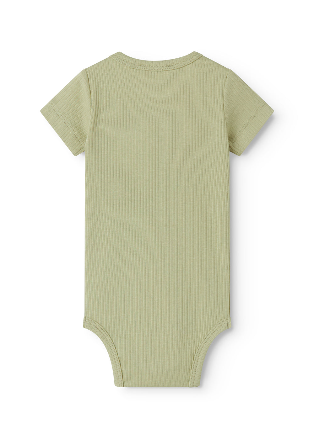 Lyserød kortærmet baby bodystocking med stolpe knaplukning