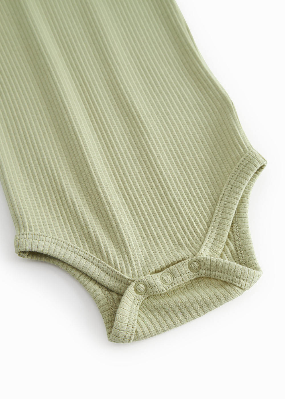 Green long-sleeved baby bodystocking