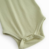 Green long-sleeved baby bodystocking